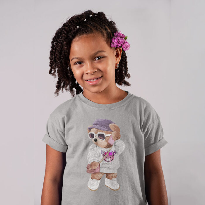 tyny-fingers-girl-youth-teenager-on-a-grey-lola-bear-tshirt