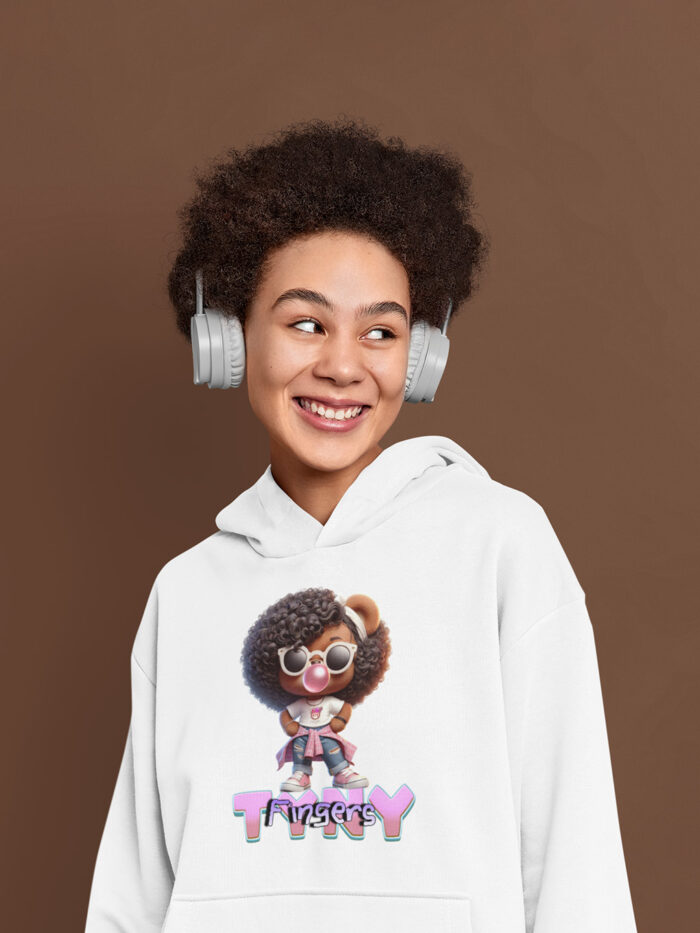 adult-woman-wearing-a-white-tyny-fingers-new-gb-logo-pullover-hoodie