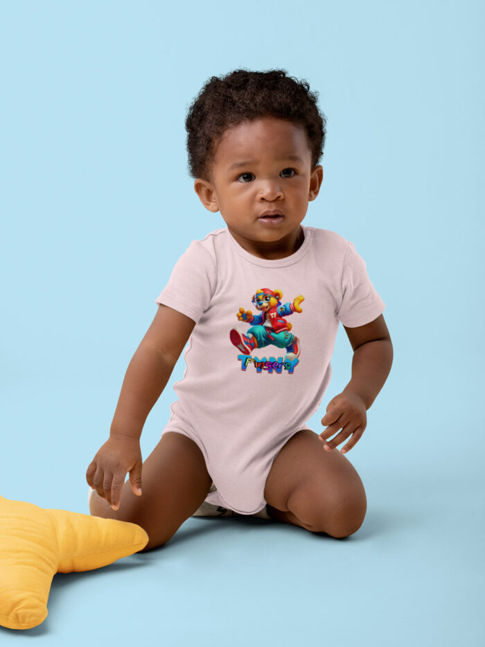 tyny-fingers-infant-toddler-baby-boy-wearing-a-pink-new-bb-logo-infant-onesie